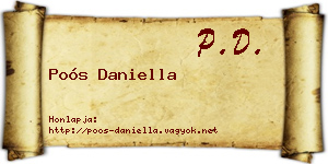 Poós Daniella névjegykártya